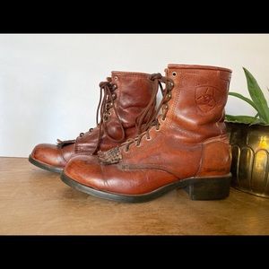 Ariat lace up western boots